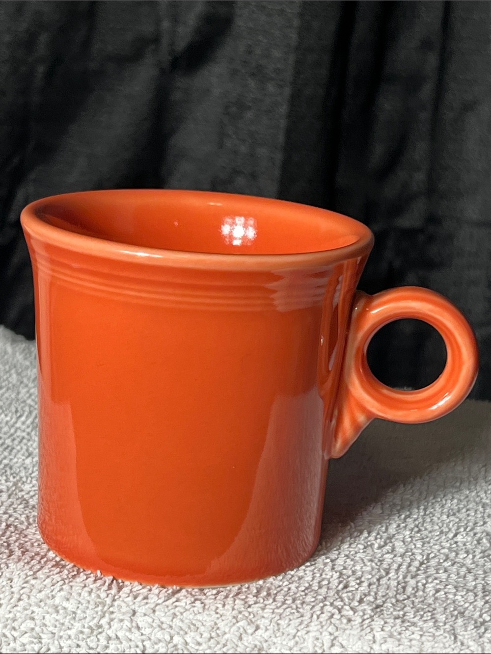 Fiestaware Orange Loop-Handled Ceramic Mug